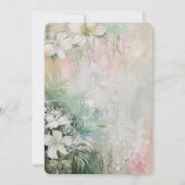 Tropische Blume Hochzeit Einladung (Rückseite)