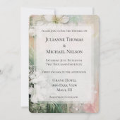 Tropische Blume Hochzeit Einladung (Vorderseite)