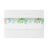 Tropische Blume Hochzeit Einladungsbanderole (Rückseitenbeispiel)