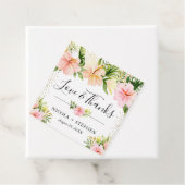 Tropische Blume Hochzeit Geschenkanhänger (Beispiel)