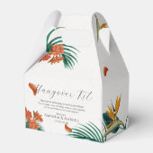 Tropische Blume Hochzeit Geschenkschachtel (Rückseite)