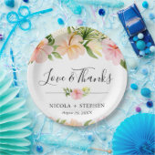 Tropische Blume Hochzeit Pappteller (Party)