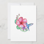 Tropische Blume Hummingbird Hochzeit Einladung (Rückseite)