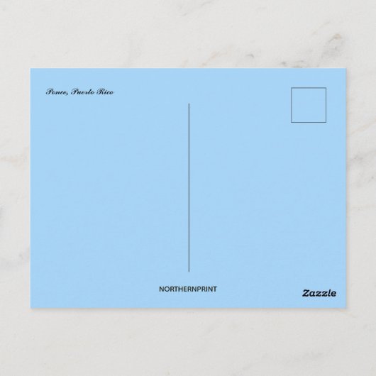 Tropische Blume in Ponce Puerto Rico Postkarte (Rückseite)