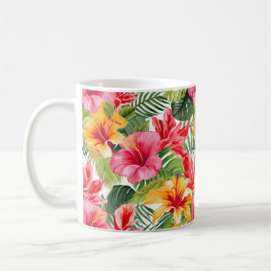 Tropische Blume Kaffee Tasse