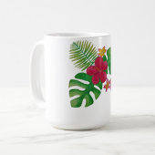 Tropische Blume Kaffeetasse (Vorderseite Links)