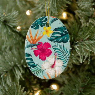 Tropische Blume Keramik Ornament