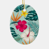 Tropische Blume Keramik Ornament (Hinten)