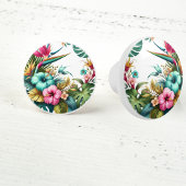 Tropische Blume Keramikknauf