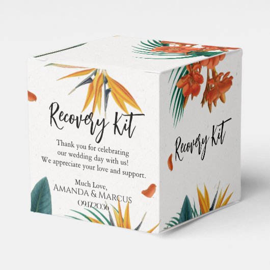 Tropische Blume Klassisches Hochzeitskit für Erhol Geschenkschachtel (Vorderseite)