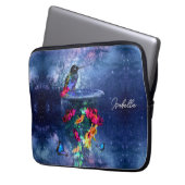 Tropische Blume, Kolibris personalisiert Laptopschutzhülle (Vorderseite Links)