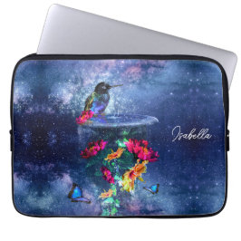 Tropische Blume, Kolibris personalisiert Laptopschutzhülle