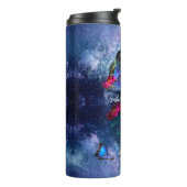 Tropische Blume, Kolibris, personalisiert Thermosbecher (Nach links gedreht)