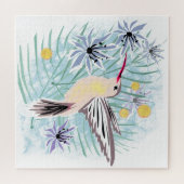 Tropische Blume, Kolibris. Puzzle (Horizontal)