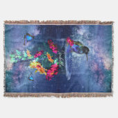 Tropische Blume, Kolibris, Schmetterlinge und Ster Decke (Vorderseite)