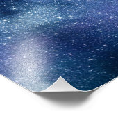 Tropische Blume, Kolibris, Schmetterlinge und Ster Fotodruck (Ecke)