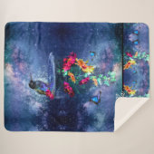 Tropische Blume, Kolibris, Schmetterlinge und Ster Sherpadecke (Vorderseite (Horizontal))