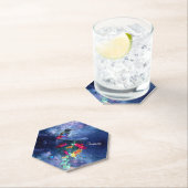 Tropische Blume, Kolibris, Schmetterlinge und Ster Untersetzer (Vor Ort)