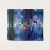 Tropische Blume, Kolibris, Schmetterlinge und Ster Wandteppich (Vorderseite (Horizontal))