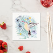 Tropische Blume, Kolibris. Serviette (Beispiel)
