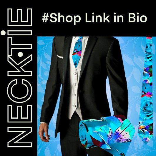 Tropische Blume Krawatte