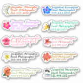 Tropische Blume, kundenspezifisch geschnitten Viny Aufkleber (Vorderseite)