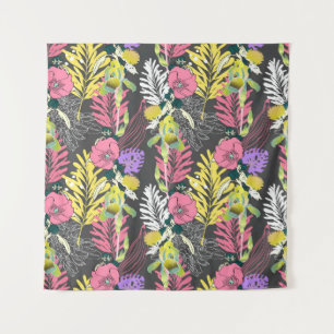 Tropische Blume Kunst: Original Muster. Wandteppich