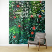 Tropische Blume Licht Brautparty Hintergrund Wandteppich (Beispiel)