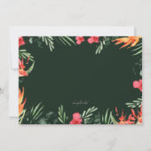 Tropische Blume Luau Einladung (Rückseite)