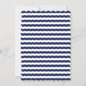 Tropische Blume Luau Navy Stripes BABY SHOWER Einladung (Rückseite)