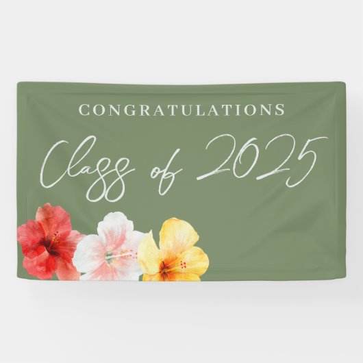 Tropische Blume Luau Party Banner (Horizontal)