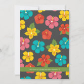 Tropische Blume Luau Party Einladung (Rückseite)