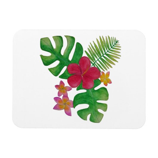 Tropische Blume Magnet (Horizontal)