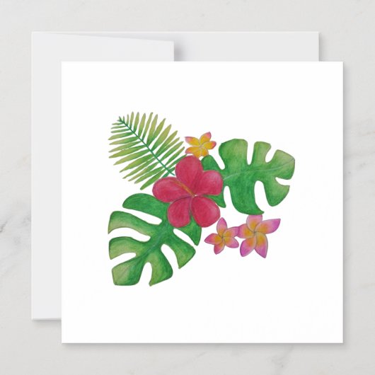 Tropische Blume Magneteinladung (Vorderseite)