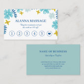 Tropische Blume Massage Therapie Loyalität Visitenkarte (Vorne/Hinten)