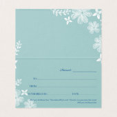 Tropische Blume Massagekarte (Innenseite Aufgefaltet)