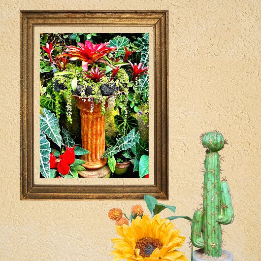 Tropische Blume Mexiko Hacienda Garden Poster