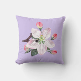 Tropische Blume mit Bienenmuster-Kissen Kissen