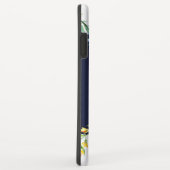 Tropische Blume mit blauem Hintergrund Case-Mate iPhone Hülle (Hinten/Rechts)