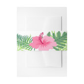 Tropische Blume mit Blumen Einladungsbanderole (Vorderseite Beispiel)