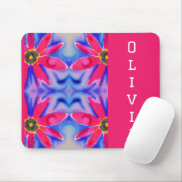 tropische Blume mit farbenfrohen Wasserfarben Mousepad