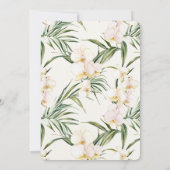 Tropische Blume mit Orchideen Einladung (Rückseite)