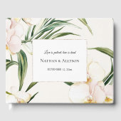 Tropische Blume mit Orchideen Gästebuch (Vorderseite)