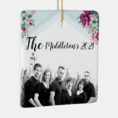 Tropische Blume mit personalisierten Ornamenten au Keramikornament (Rechts)