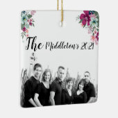 Tropische Blume mit personalisierten Ornamenten Keramikornament (Rechts)