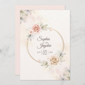 Tropische Blume mit Wasserfarbe Hochzeitsfeiern Einladung (Vorne/Hinten)