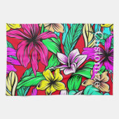 Tropische Blume Mix Thunder_Cove Geschirrtuch (Horizontal)