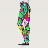 Tropische Blume Mix Thunder_Cove Leggings (Links)