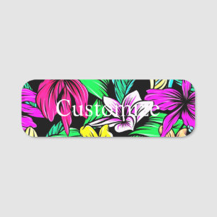 Tropische Blume Mix Thunder_Cove Namensschild