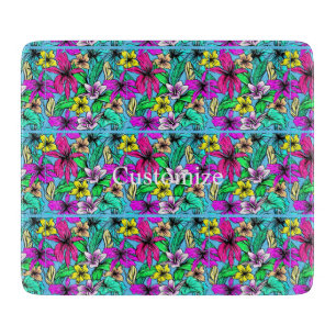 Tropische Blume Mix Thunder_Cove Schneidebrett